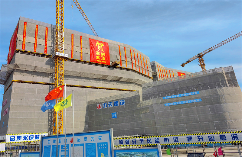 2024年10月30日，东升国际三建上海新华泰医院项目主体封顶。